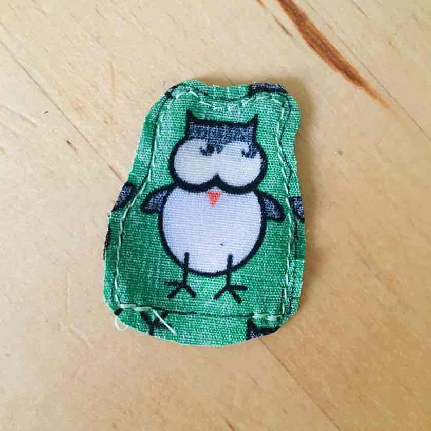 genähte Mini-Eule aus Stoff